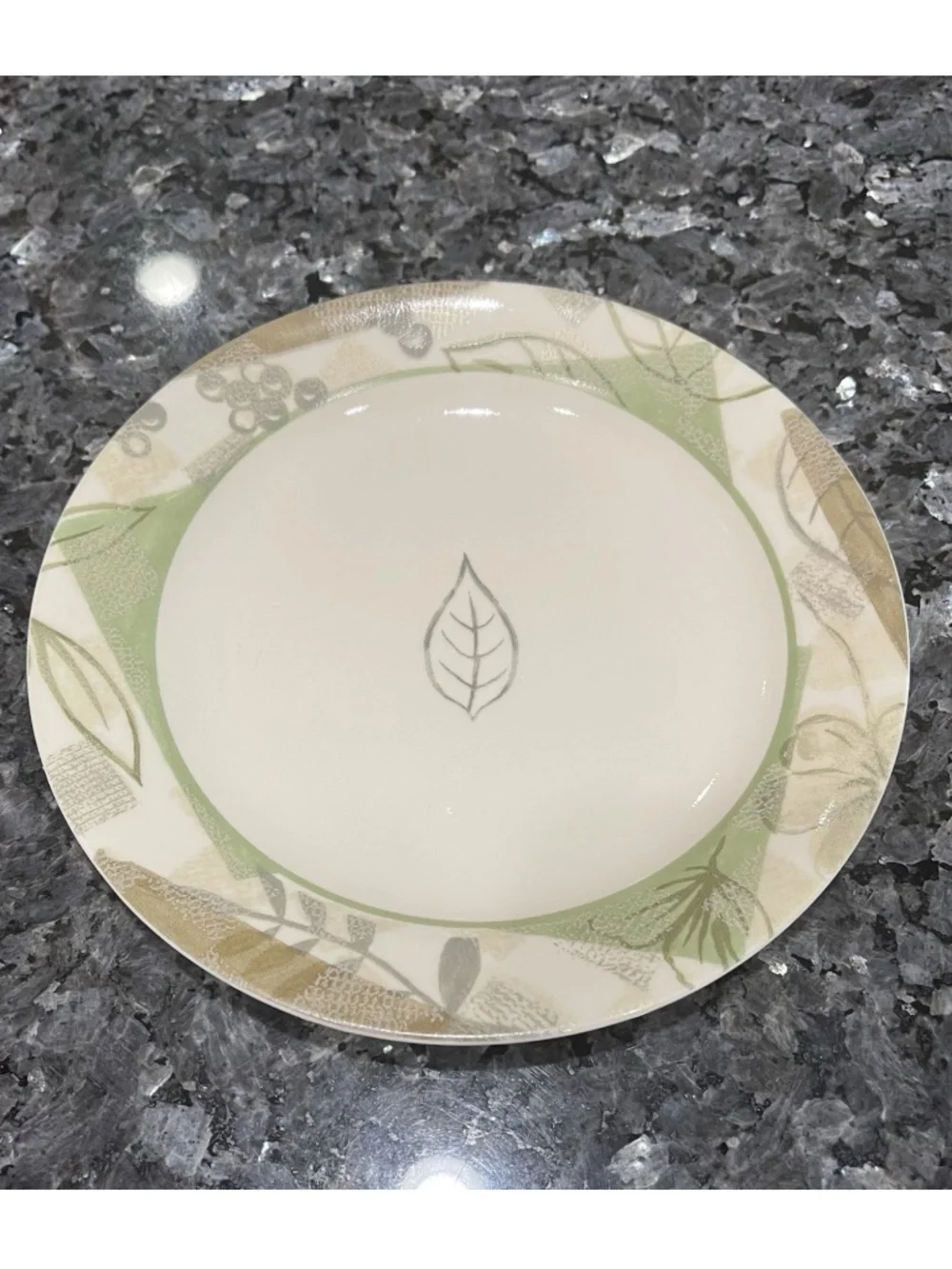 Corelle Textured Leaves Set of 2 Dinner Plates 10.25”